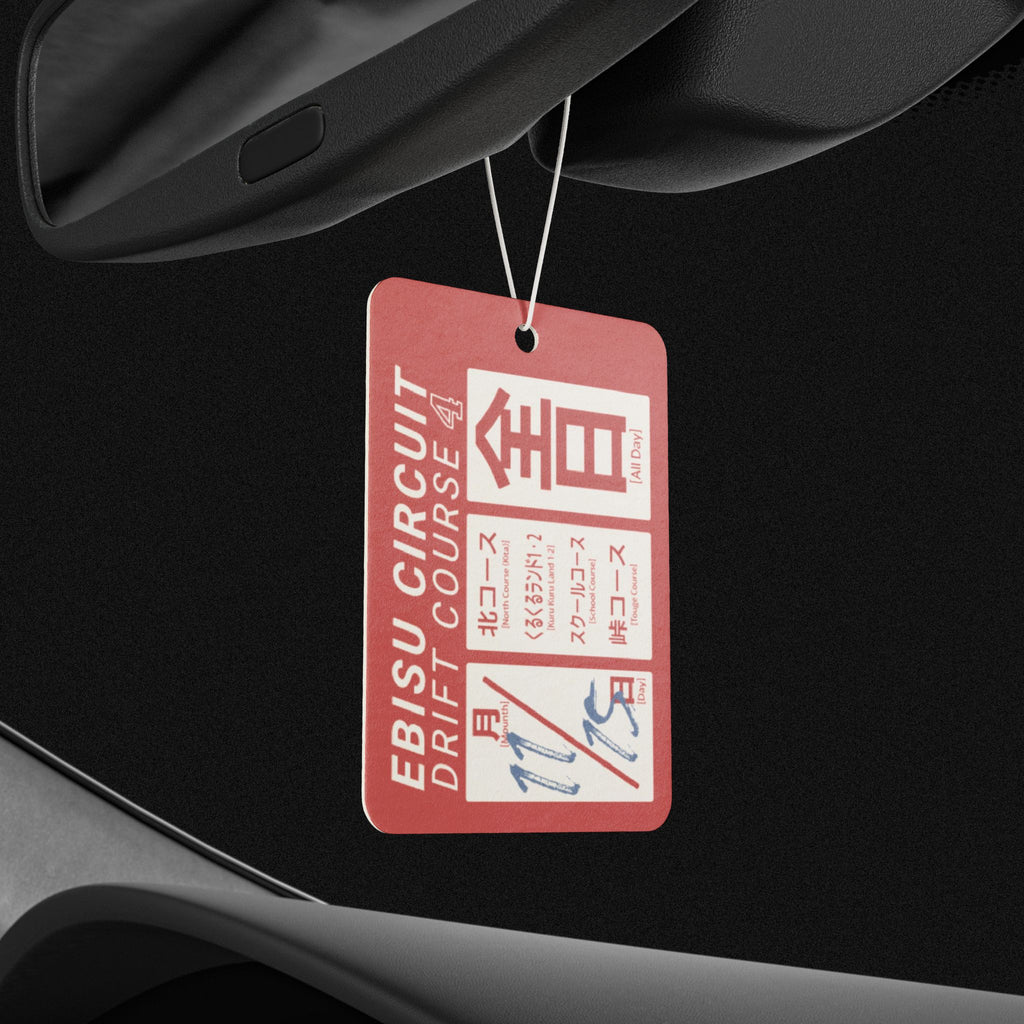 Ebisu Circuit Drift Course Car Air Freshener – Japanese Racing Ticket Design